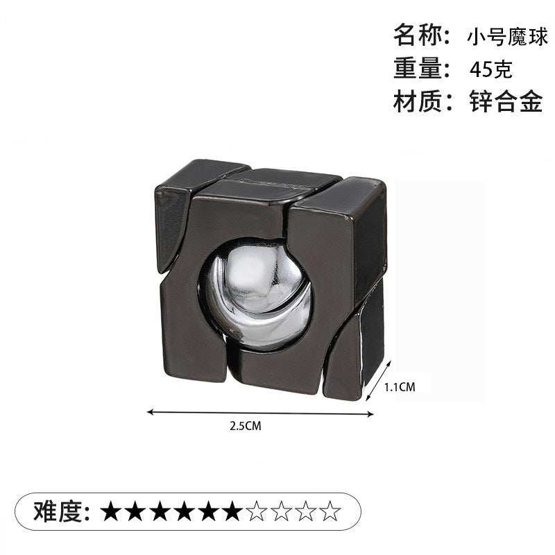 Puzzle Zinc Alloy Unlock Intelligence Release Luban Lock Educational Toys Children Nine Chain Kongming Lock Horseshoe Lock - Image 1